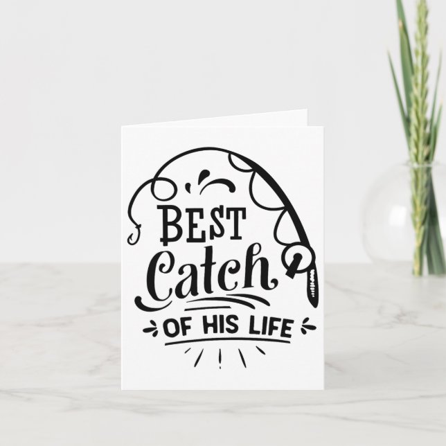 Best Catch Of His Life Matching Couples Fishing  Card (Front)