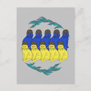 Best Cats Ukrainian Military cats Postcard