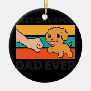 Best Cavapoo Dad Ever Cavoodle Cavapoo Dog  Ceramic Tree Decoration