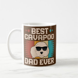 Best Cavapoo Dad Ever Cool Vintage Retro Dog Dad  Coffee Mug