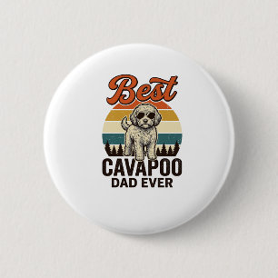Best Cavapoo Dad Ever Vintage Dog Shirt Design_1 6 Cm Round Badge