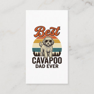 Best Cavapoo Dad Ever Vintage Dog Shirt Design_1 Business Card