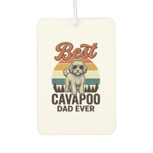 Best Cavapoo Dad Ever Vintage Dog Shirt Design_1 Car Air Freshener