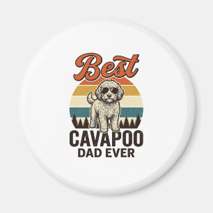 Best Cavapoo Dad Ever Vintage Dog Shirt Design_1 Magnet
