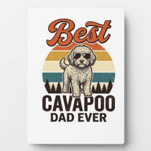 Best Cavapoo Dad Ever Vintage Dog Shirt Design_1 Plaque