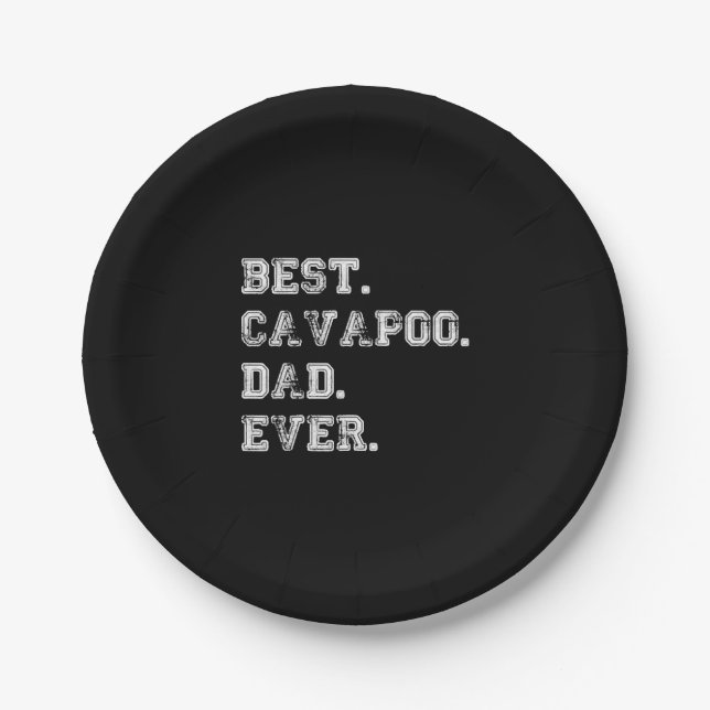 Best Cavapoo Dog Dad Ever Paper Plate (Front)