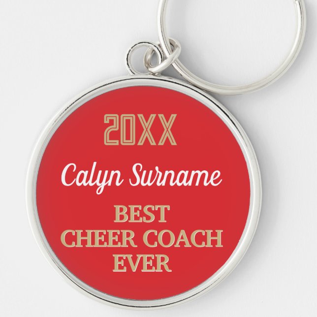 Best CHEER Coach Award Key Ring (Front)