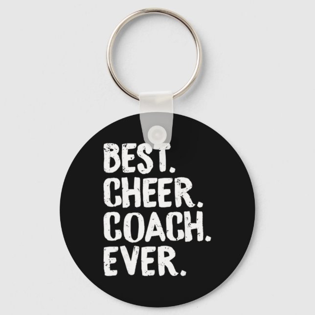 Best Cheer Coach Ever Cheerleading Squad Teacher F Key Ring (Front)