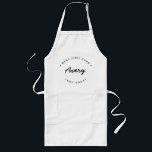 Best Chef Ever Established year Custom Name Long Apron<br><div class="desc">Lots of talent coming out of that kitchen. Encourage the Best Chef Ever in your life to keep the delicious food coming with this personalised,  modern and unique apron. Customise the words and established year as you need. 
Make for a great gift.</div>