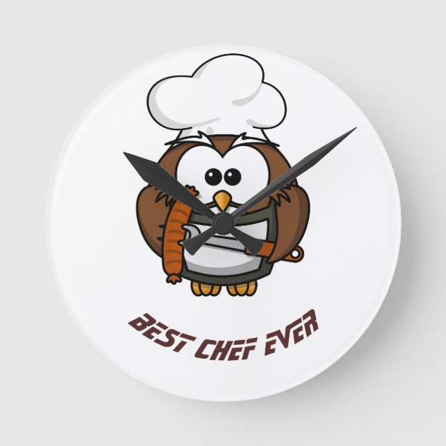 Best Chef ever Round Clock (Front)