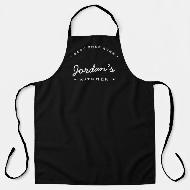  Best Chef ever Your Kitchen Custom black Apron (Front)