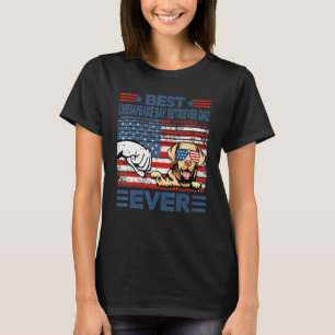 Best Chesapeake Bay Retriever Dad Ever American Fl T-Shirt