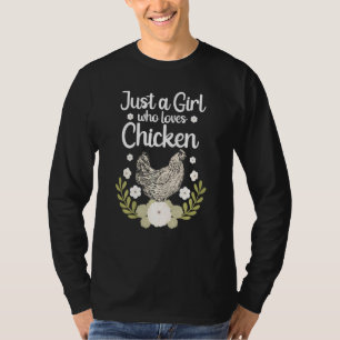 Best Chicken For Farmer Girls Women Farm Chicken L T-Shirt