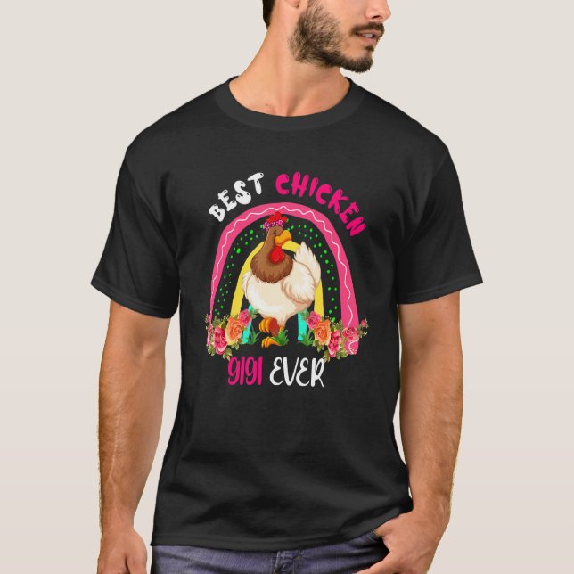 Best Chicken Gigi Ever Cute Chicken Bow Tie Mother T-Shirt (Front)