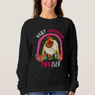 Best Chicken Mimi Ever Cute Chicken Bow Tie Mother Sweatshirt