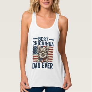 Best Chihuahua Dad Ever Patriotic Dog Shirt Design