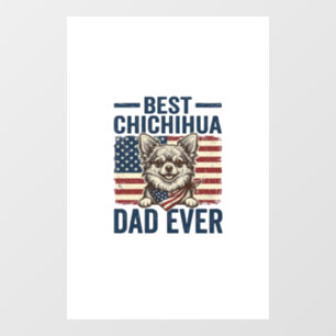 Best Chihuahua Dad Ever Patriotic Dog Shirt Design