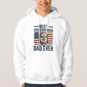 Best Chihuahua Dad Ever Patriotic Dog Shirt Design