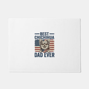 Best Chihuahua Dad Ever Patriotic Dog Shirt Design Doormat