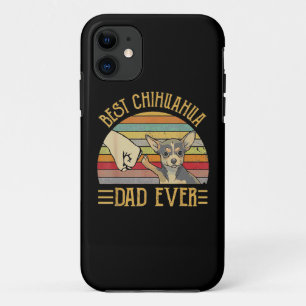 Best Chihuahua Dad Ever Retro Vintage Sunset Case-Mate iPhone Case