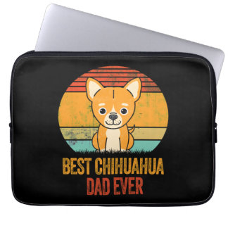 Best Chihuahua Dad Ever Vintage Distressed Laptop Sleeve