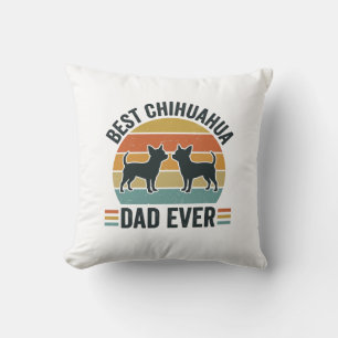 Best Chihuahua Dad Ever Vintage Dog Lover Shirt_1 Cushion