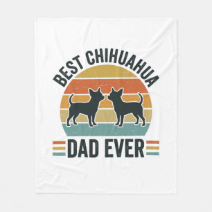 Best Chihuahua Dad Ever Vintage Dog Lover Shirt_1 Fleece Blanket