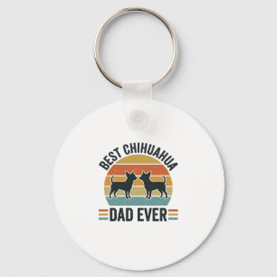 Best Chihuahua Dad Ever Vintage Dog Lover Shirt_1 Key Ring