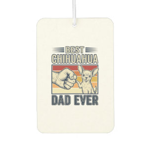 Best Chihuahua Dad Ever Vintage Dog Shirt Design_1 Car Air Freshener