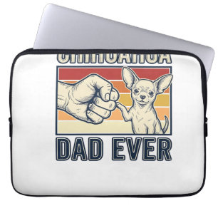 Best Chihuahua Dad Ever Vintage Dog Shirt Design_1 Laptop Sleeve