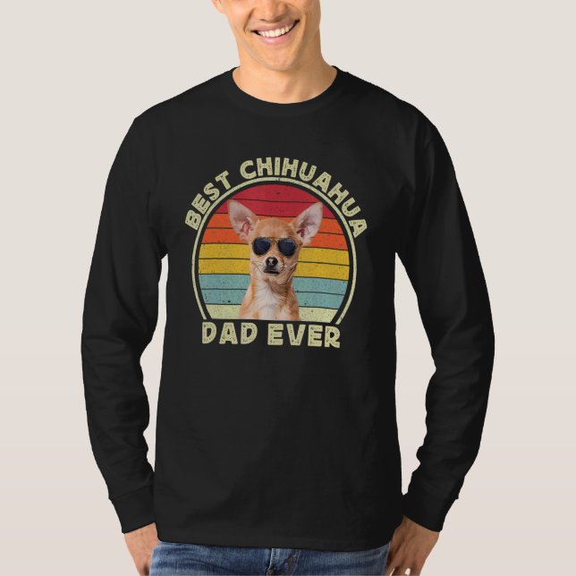 Best Chihuahua Dad For Men Retro Brown Chiwawa  Do T-Shirt (Front)