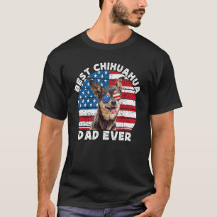 Best Chihuahua Dad Men Black Chiwawa  Dog American T-Shirt