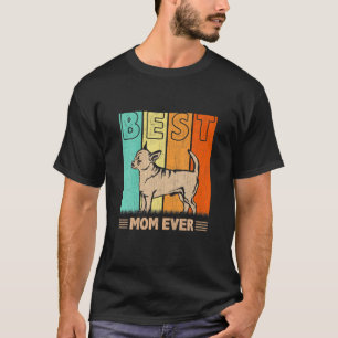 Best Chihuahua Dog Mum Ever Retro Graphic Mama Mot T-Shirt