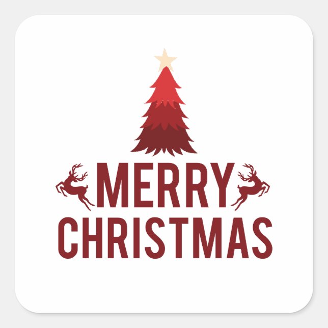 Best Christmas Celebration Ideas Holiday Season Square Sticker (Front)