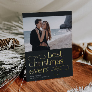 Best Christmas Ever Engagement Photo