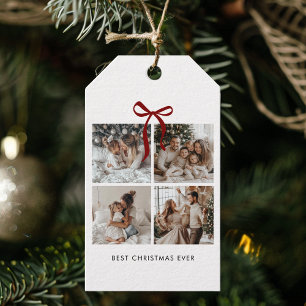 Best Christmas Ever Family Photo Collage GifT Gift Tags