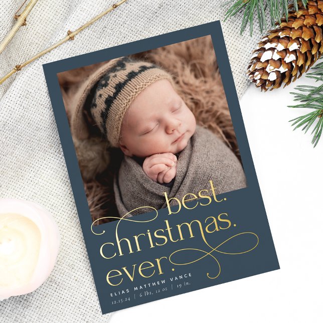 Best Christmas Ever Holiday Birth Announcement (Creator Uploaded)