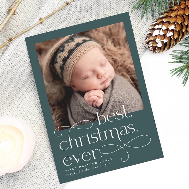 Best Christmas Ever Holiday Birth Announcement (Creator Uploaded)