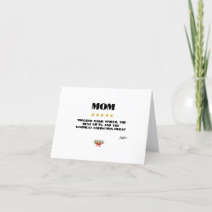 Best Christmas Mum 5-Star Review Design Editable Holiday Card