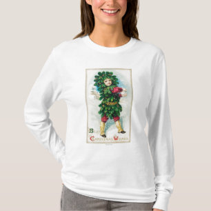 Best Christmas Wishes Man in Evergreen Coat T-Shirt