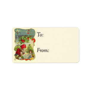 Best Christmas Wishes Vintage Gift Tag