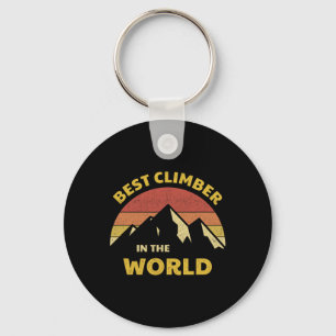 Best Climber In The World Mountaineer Mountain Cli Key Ring