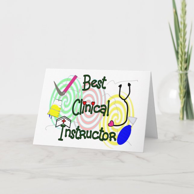 Best Clinical Instructor Nursing Gifts Card (Front)