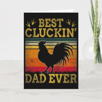 Best Cluckin Dad Ever Father's Day Vintage Style C Card