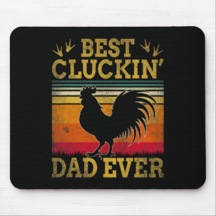 Best Cluckin Dad Ever Father's Day Vintage Style C Mouse Pad