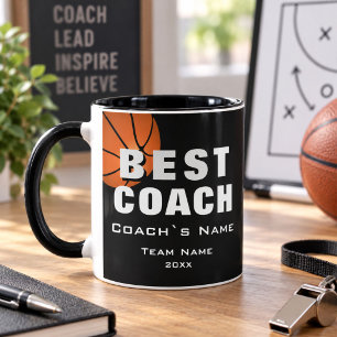 Best Coach Basketball Ball Thank you Coach Mug