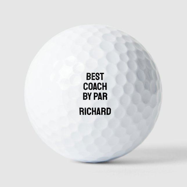 Best Coach By Par Golf Gifts For Trainer Golfer Balls (Front)