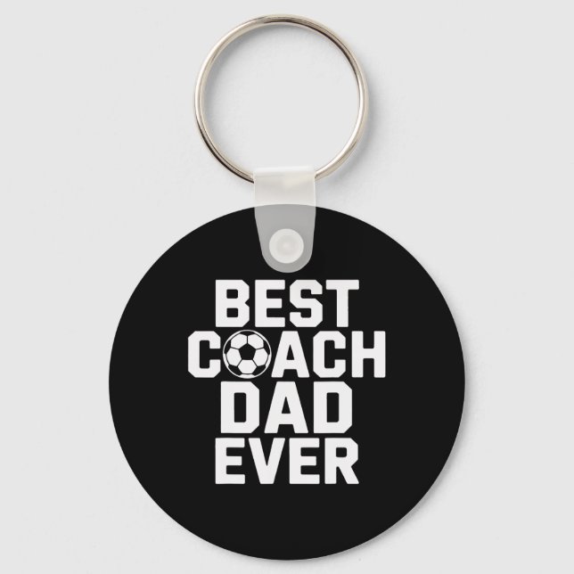 Best Coach Dad Ever Soccer Player Whisperer  Key Ring (Front)