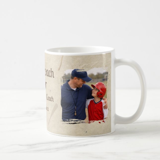 Best Coach Ever 2 Photo Coach Gift Keepsake Coffee Mug (Right)