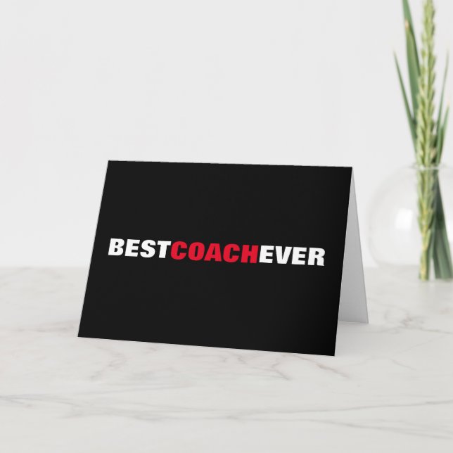 Best Coach Ever Custom Appreciation Card (Front)